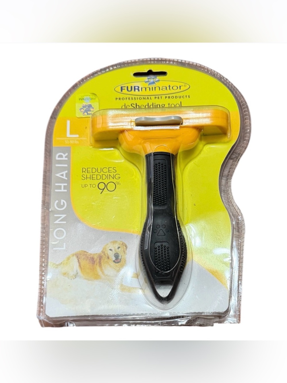 FURminator Long Hair DeShedding Tool for long hair, 51-90 lb dogs new
